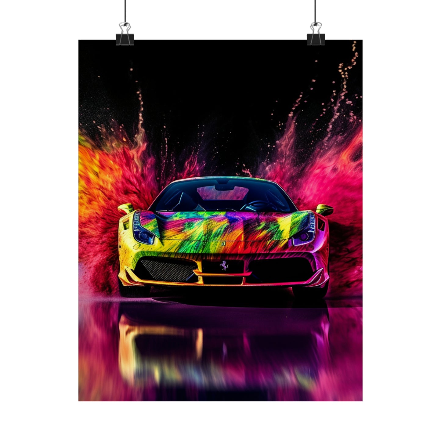 Premium Matte Vertical Posters Farrari Water 2