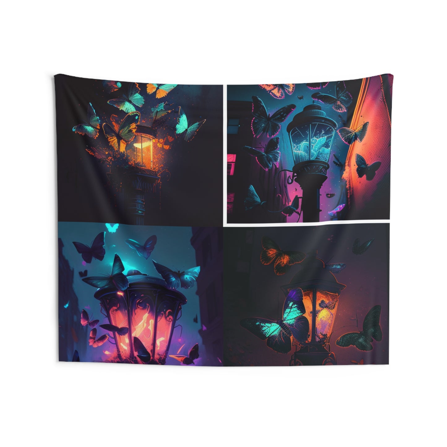 Indoor Wall Tapestries Street Light Butterfly 5