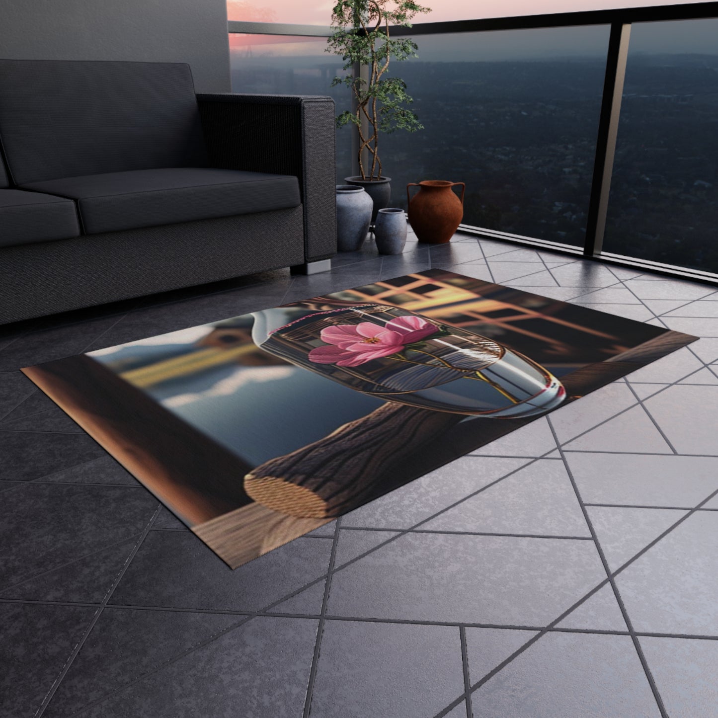 Outdoor Rug  Pink Magnolia 4