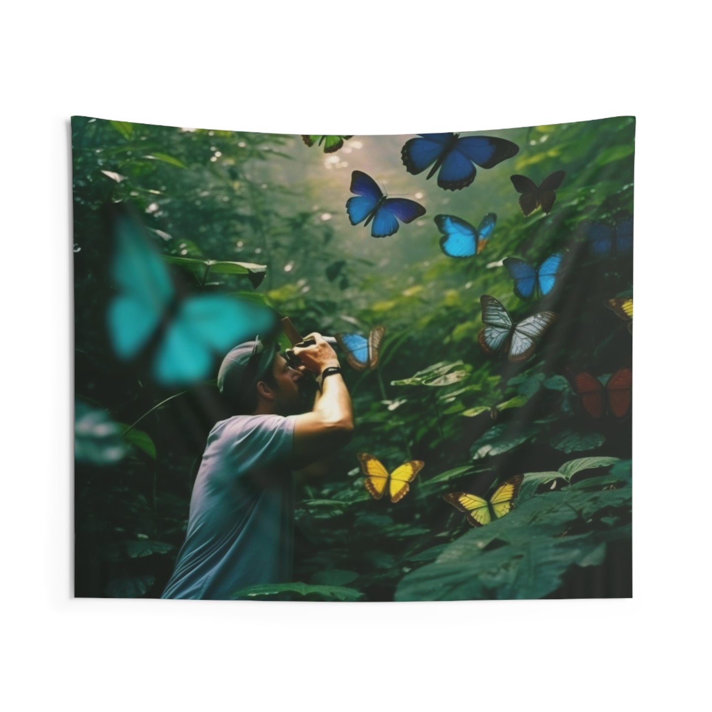 Indoor Wall Tapestries Jungle Butterfly 1