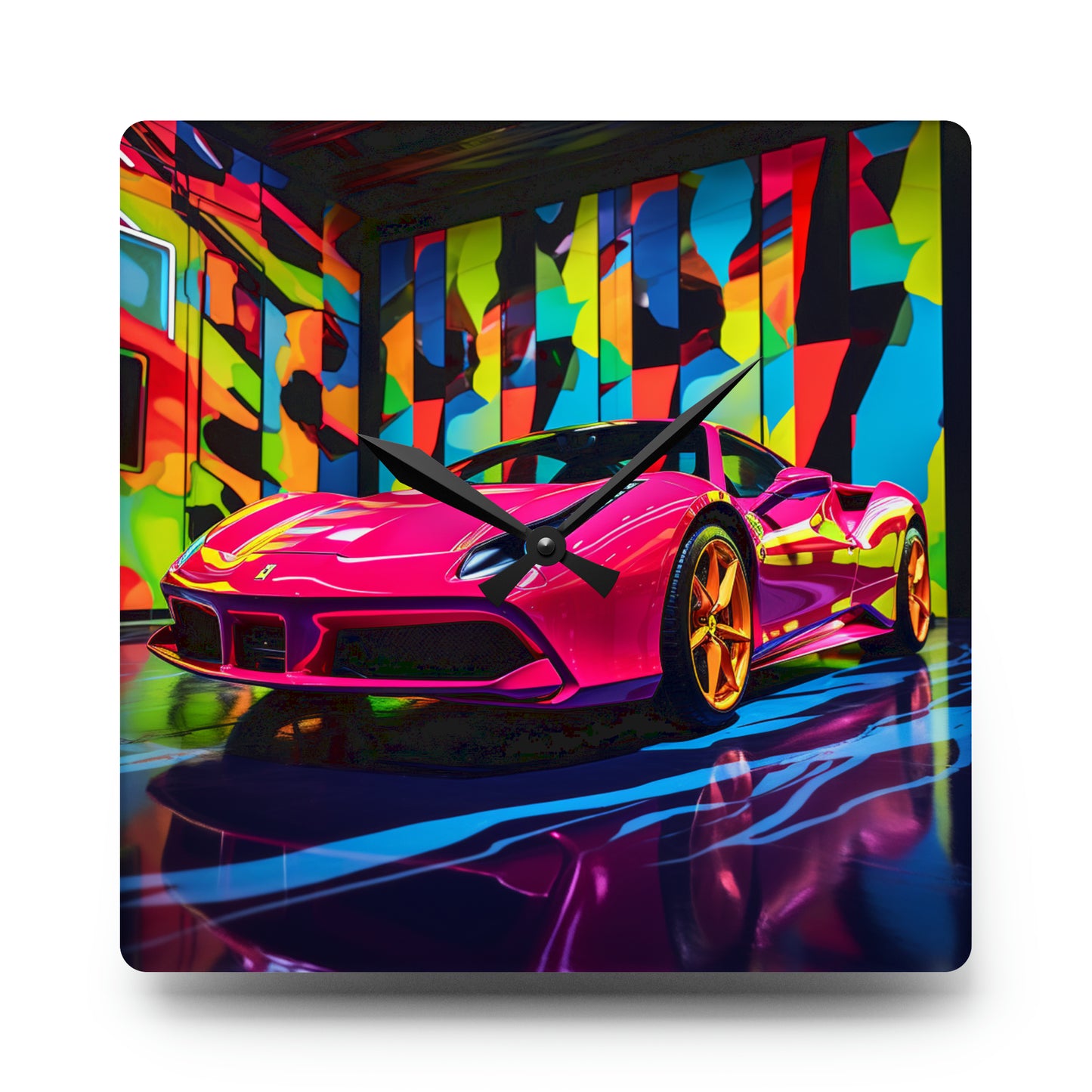 Acrylic Wall Clock Ferrari Flair Macro 1