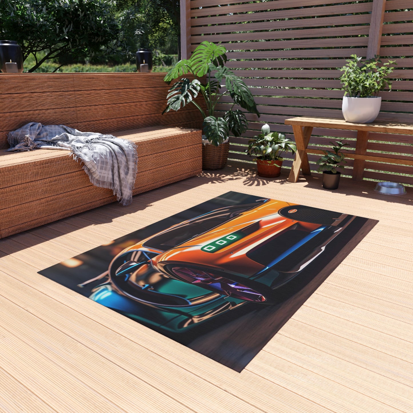 Outdoor Rug  Hyper Bugatti Neon Chiron 1