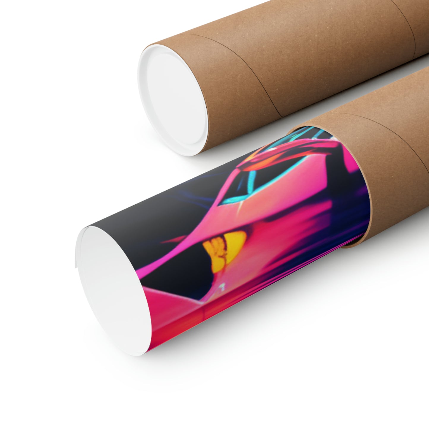 Premium Matte Vertical Posters Pink Macro Ferrari 3