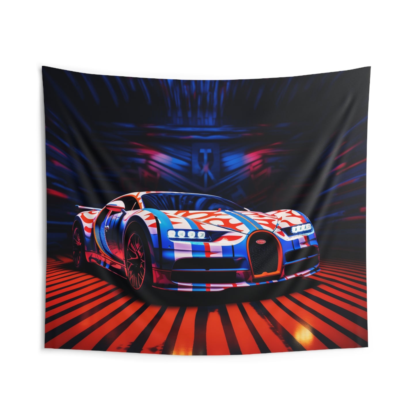 Indoor Wall Tapestries Macro Bugatti American Flag 1