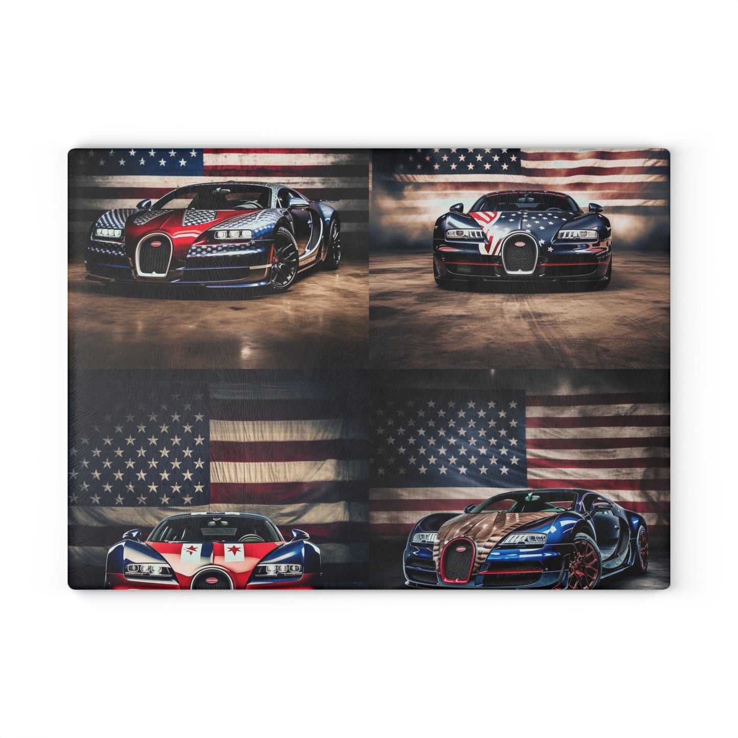 Glass Cutting Board Bugatti American Flag 5