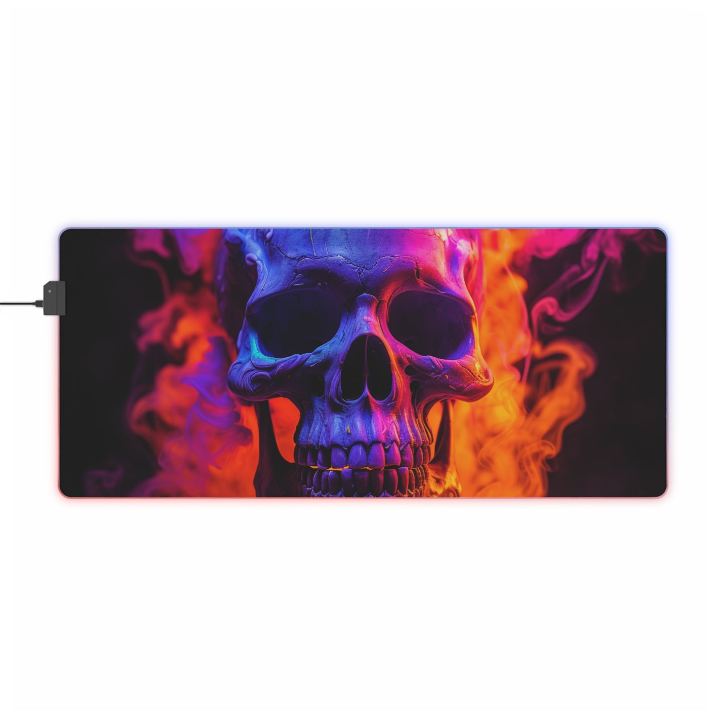 LED Gaming Mouse Pad Macro Skull 4