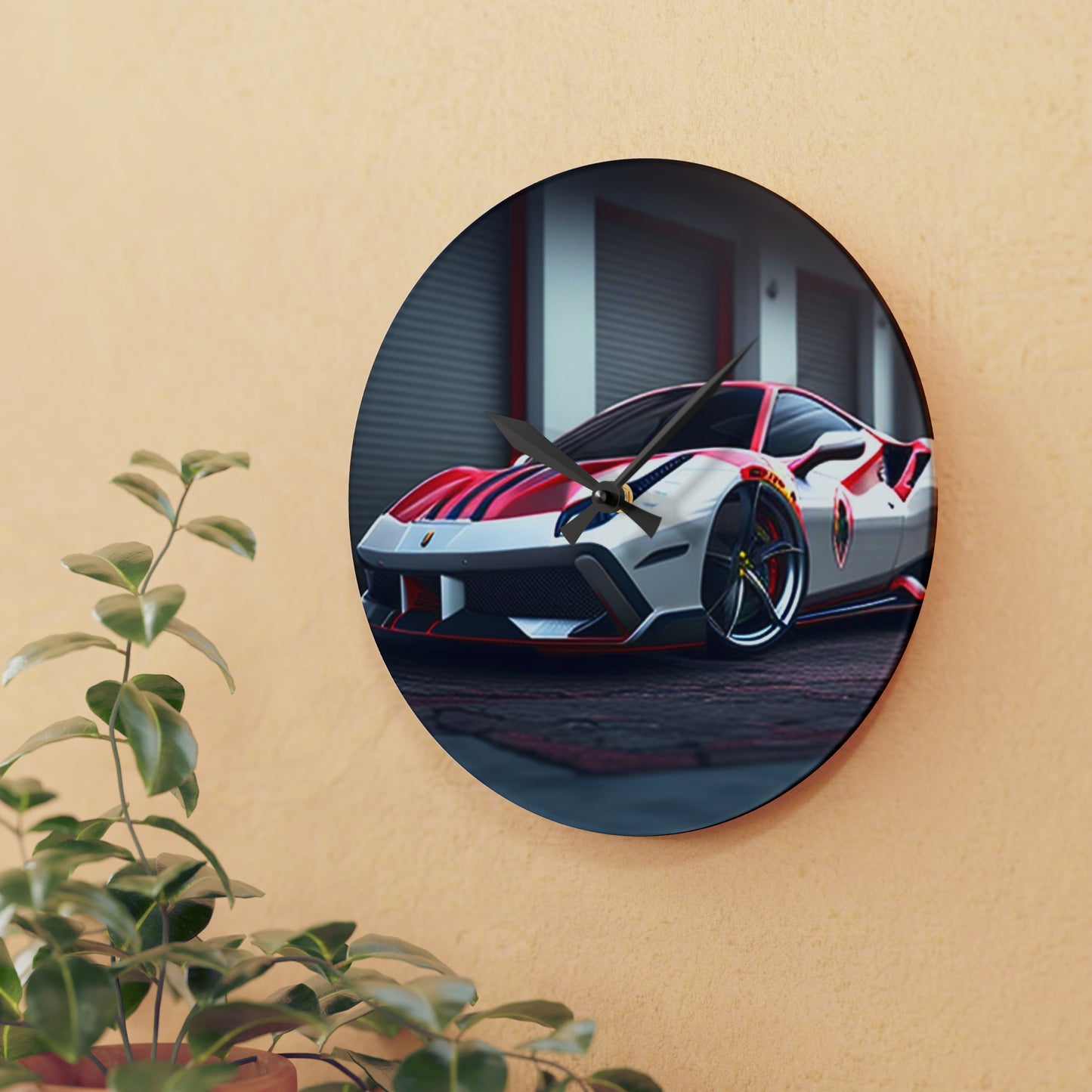 Acrylic Wall Clock Ferrari Hyper 3