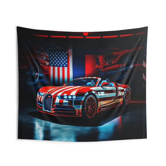 Indoor Wall Tapestries Macro Bugatti American Flag 2