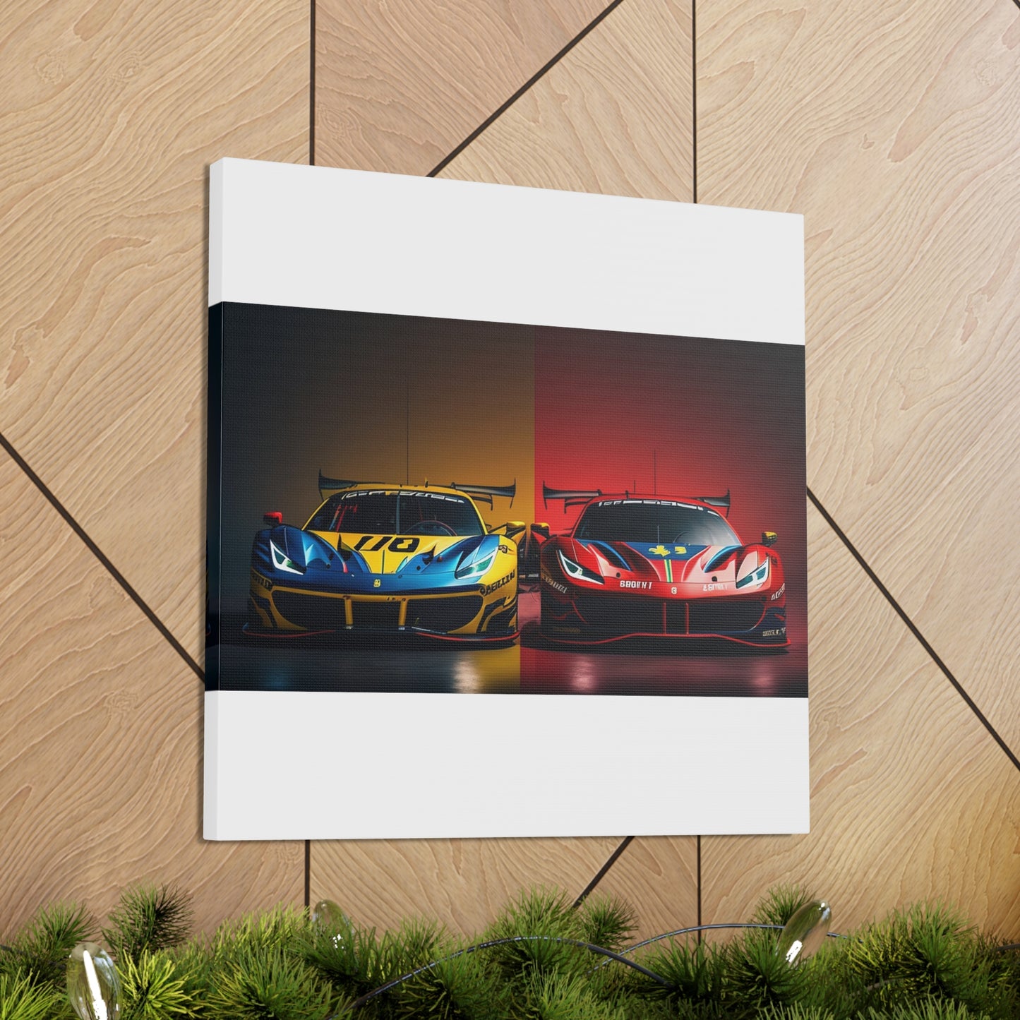 Canvas Gallery Wraps Ferrari Red Blue 3