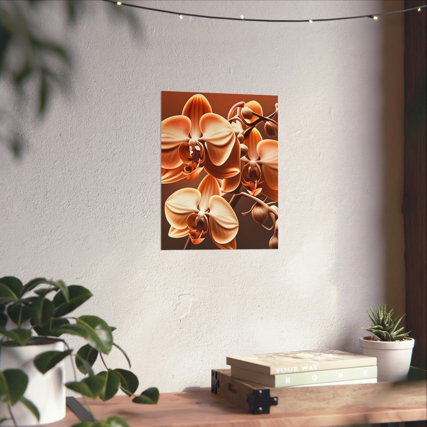 Premium Matte Vertical Posters orchid pedals 3