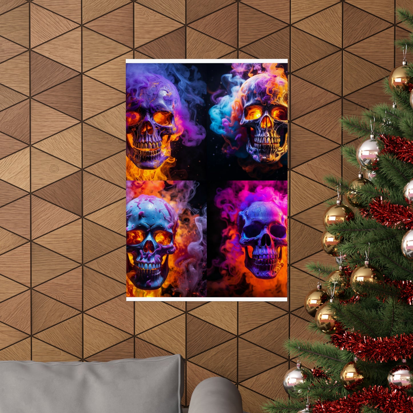 Premium Matte Vertical Posters Macro Skull 5