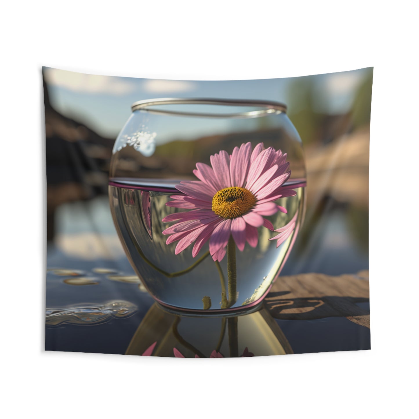 Indoor Wall Tapestries Daisy in a vase 1