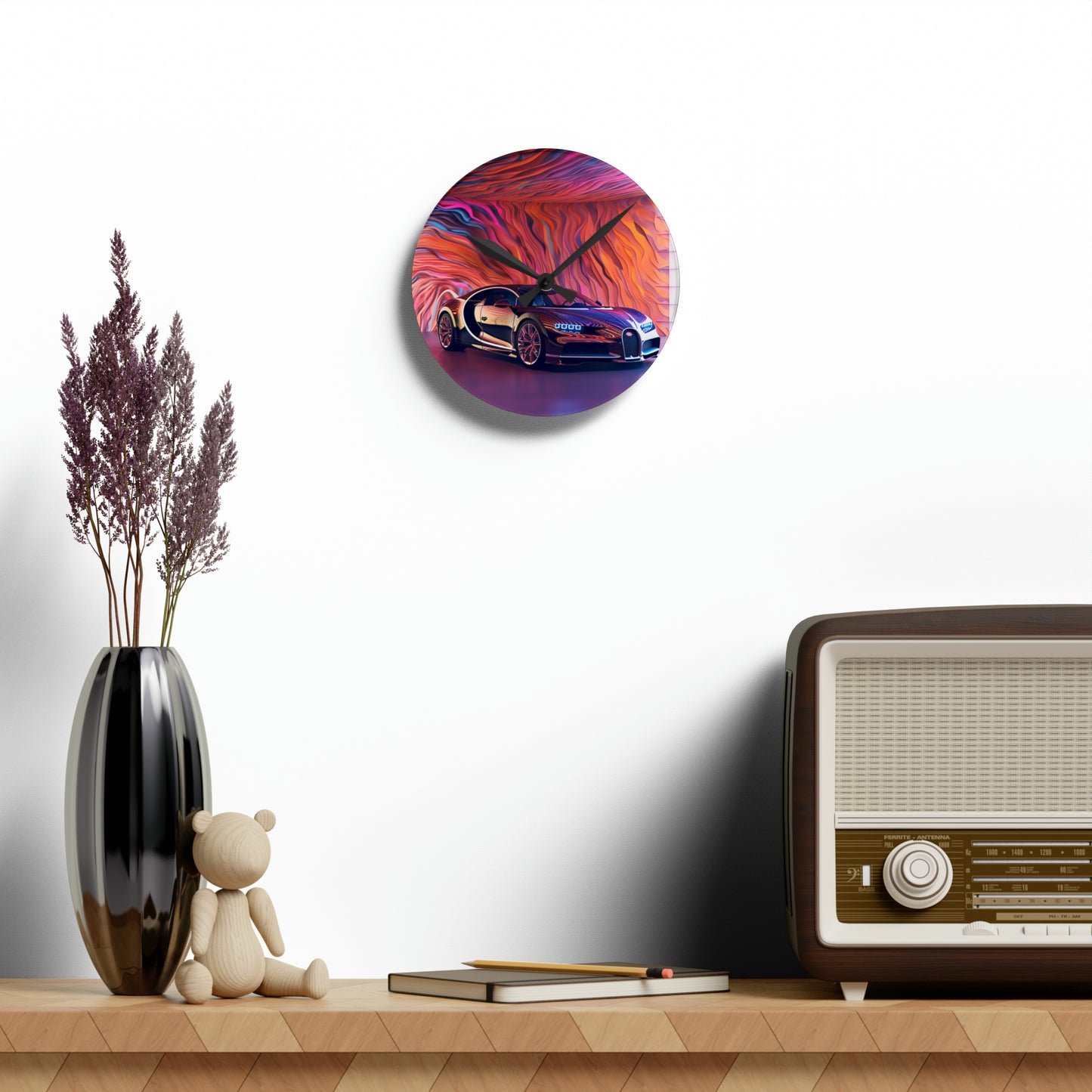 Acrylic Wall Clock Bugatti Abstract Flair 4