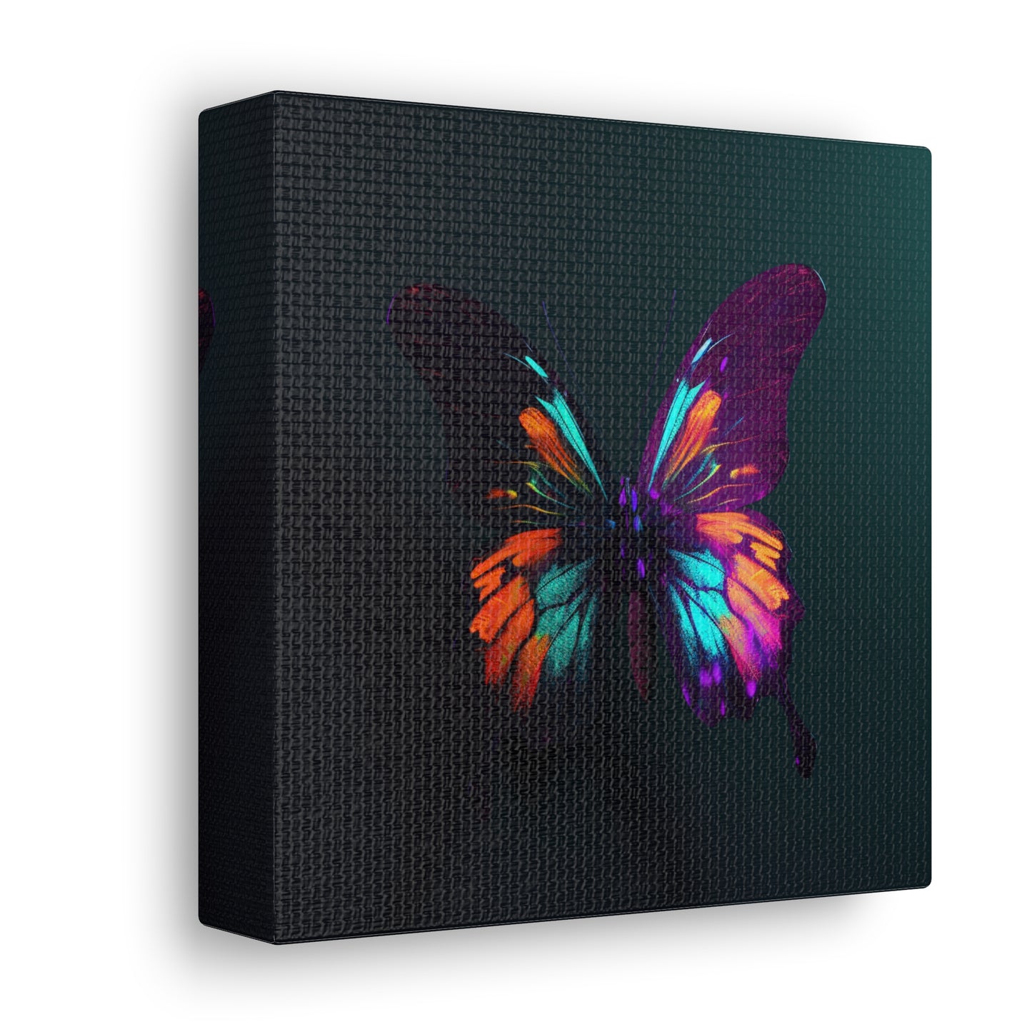 Canvas Gallery Wraps Hyper Colorful Butterfly Purple 4