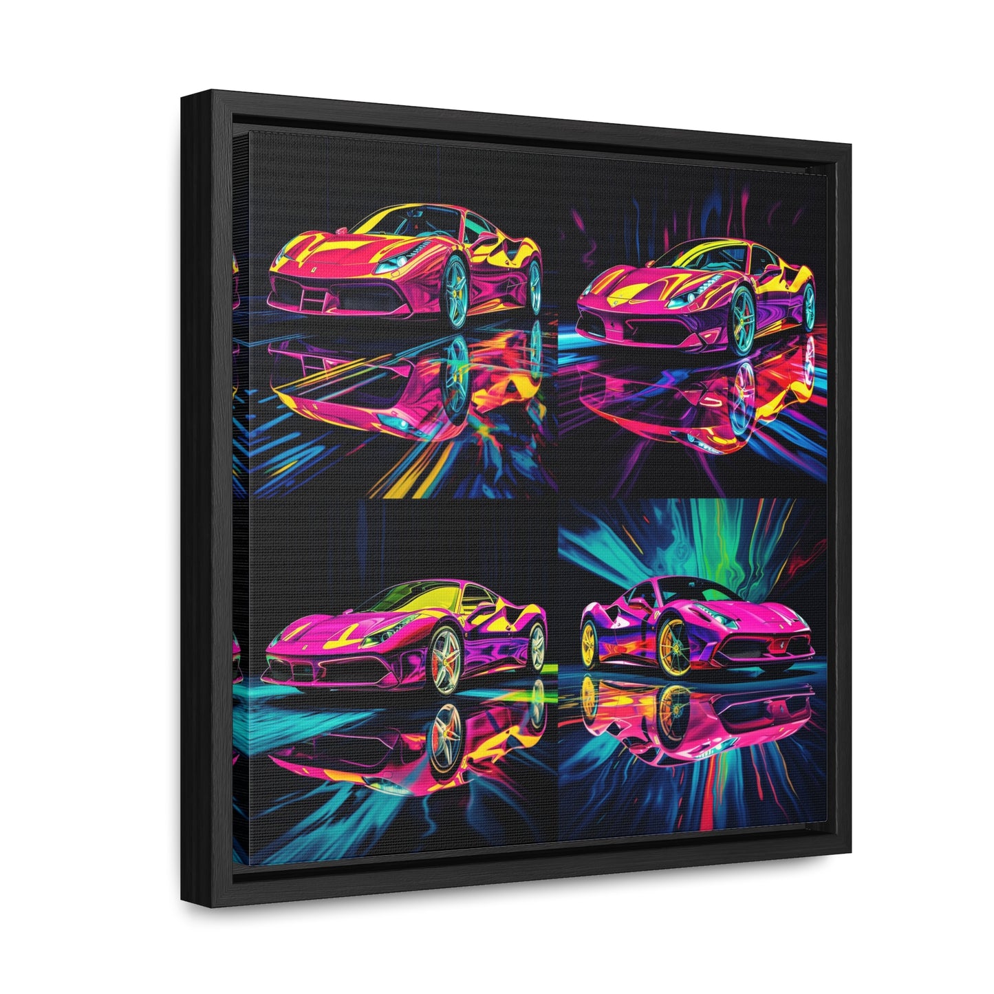 Gallery Canvas Wraps, Square Frame Pink Ferrari Macro 5