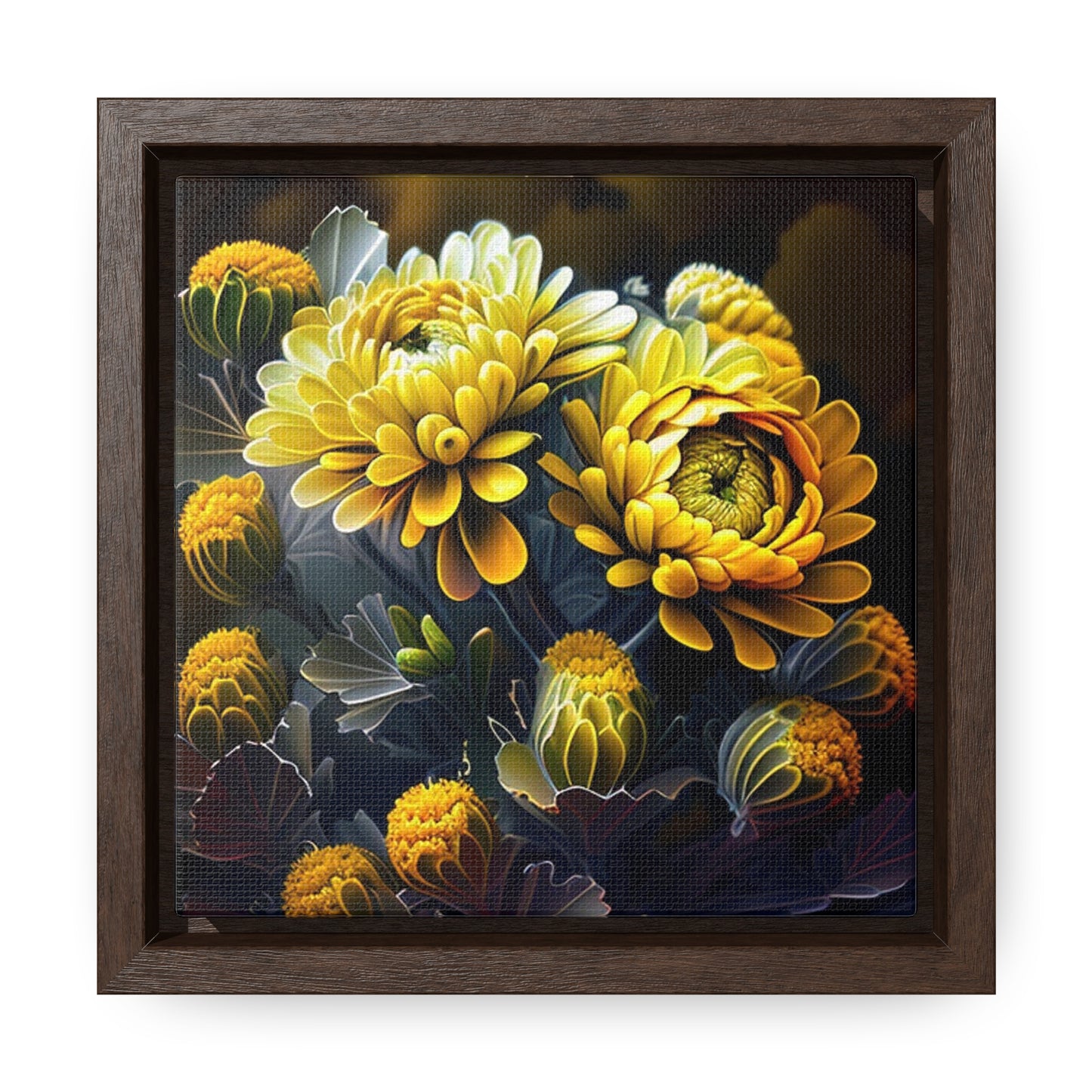 Gallery Canvas Wraps, Square Frame Yellow Hermosas Flores Amarillas 4