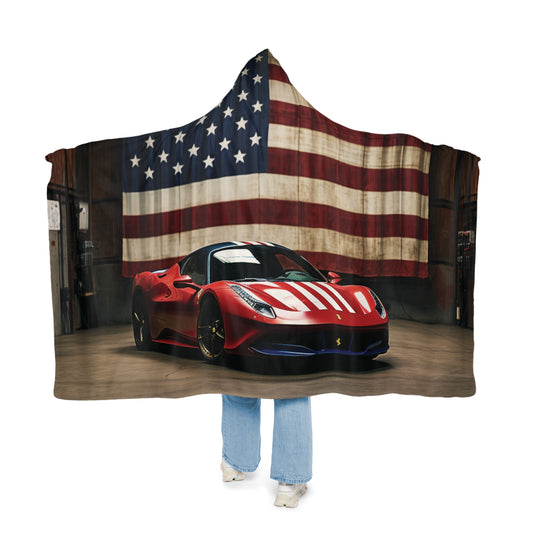 Snuggle Hooded Blanket American Flag Farrari 4