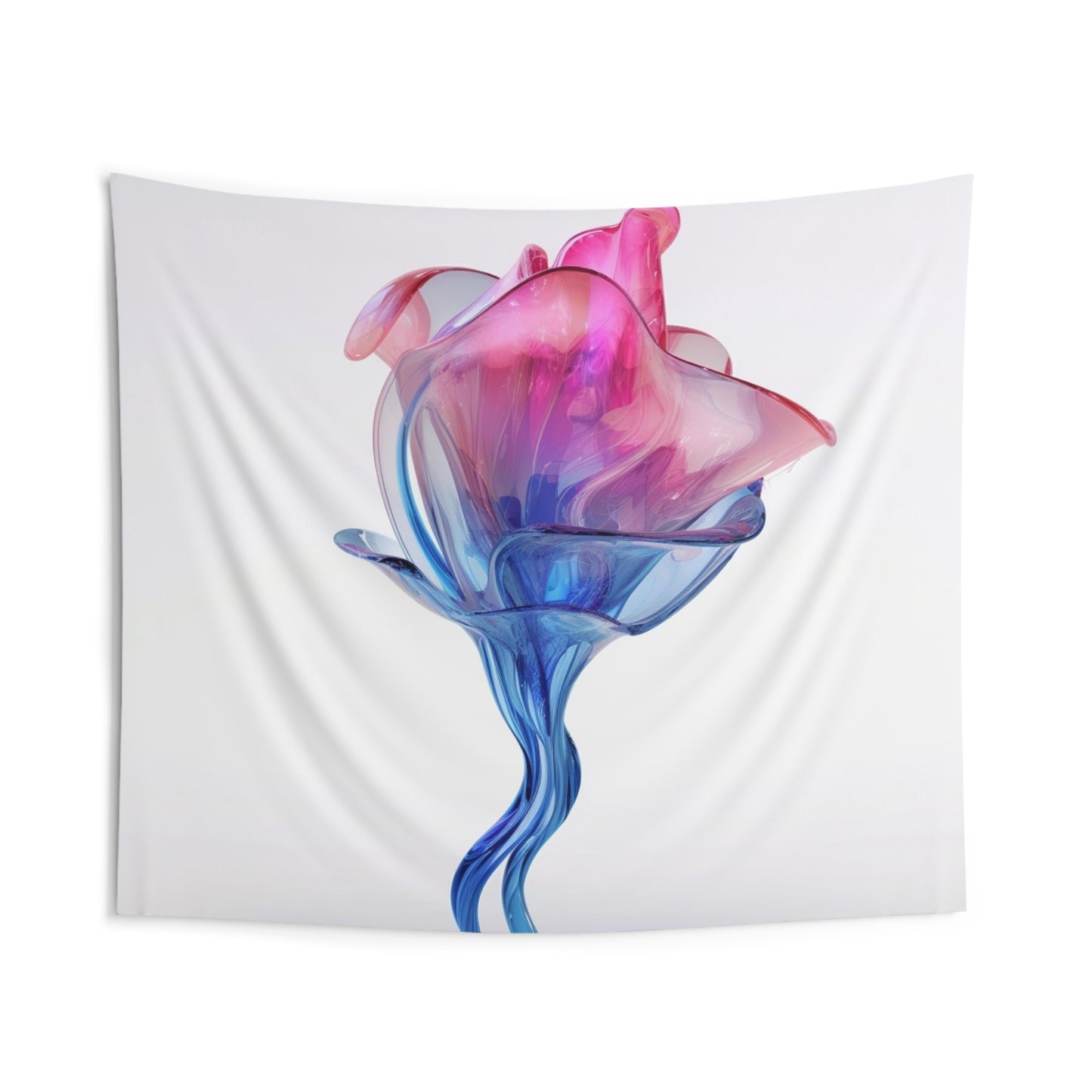 Indoor Wall Tapestries Pink & Blue Tulip Rose 4