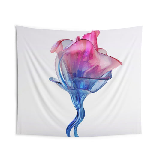 Indoor Wall Tapestries Pink & Blue Tulip Rose 4