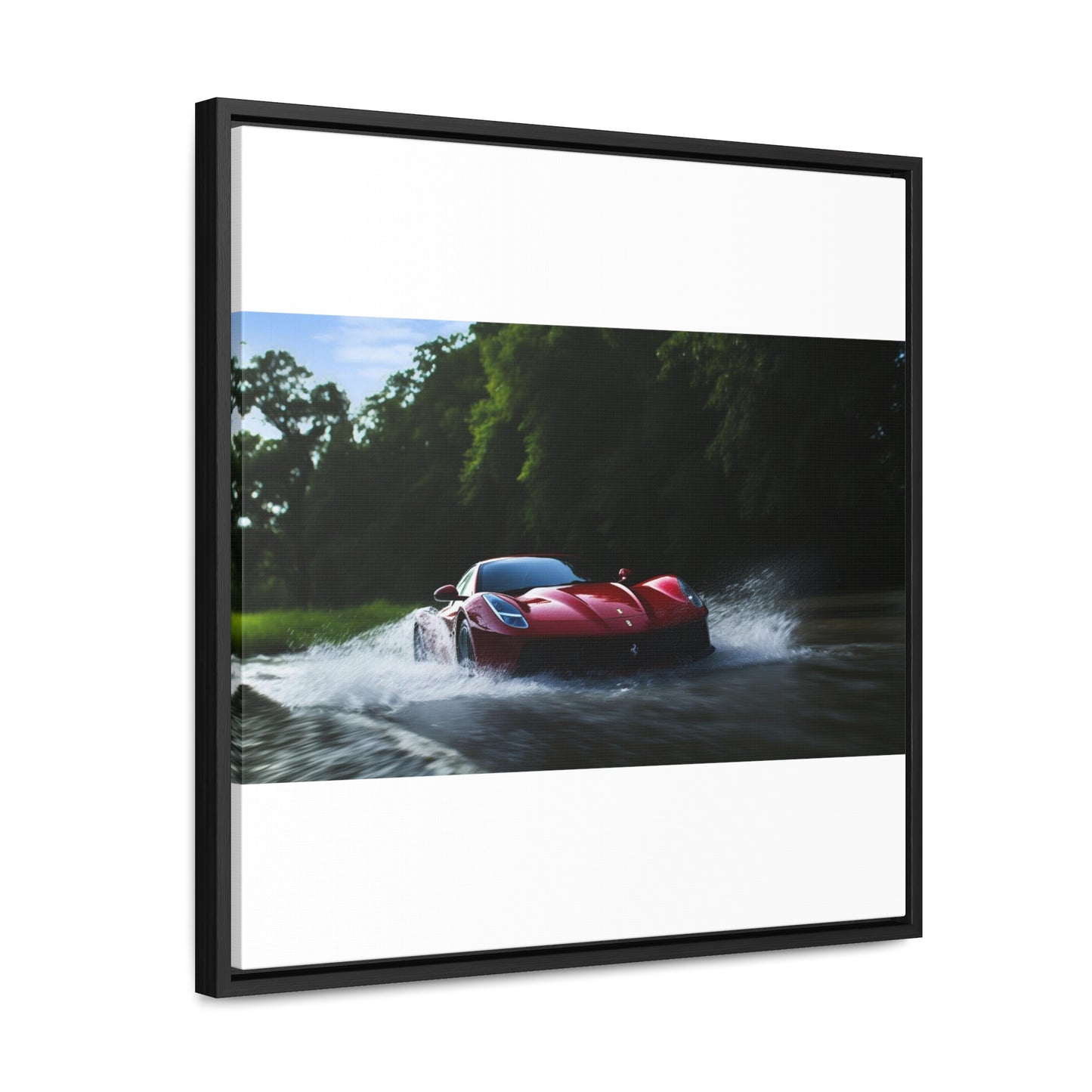 Gallery Canvas Wraps, Square Frame Water Ferrari Splash 1