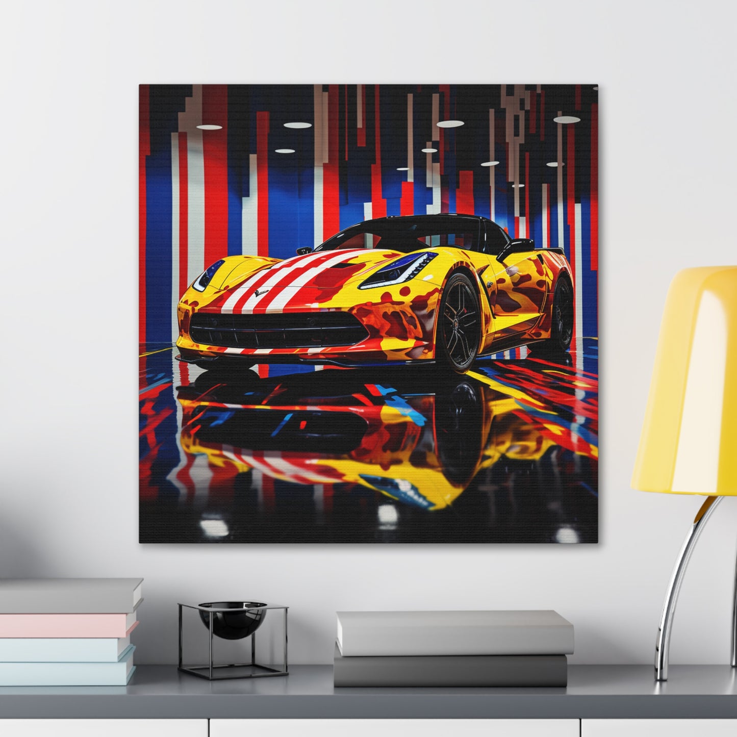 Canvas Gallery Wraps Macro Flag Ferrari 4