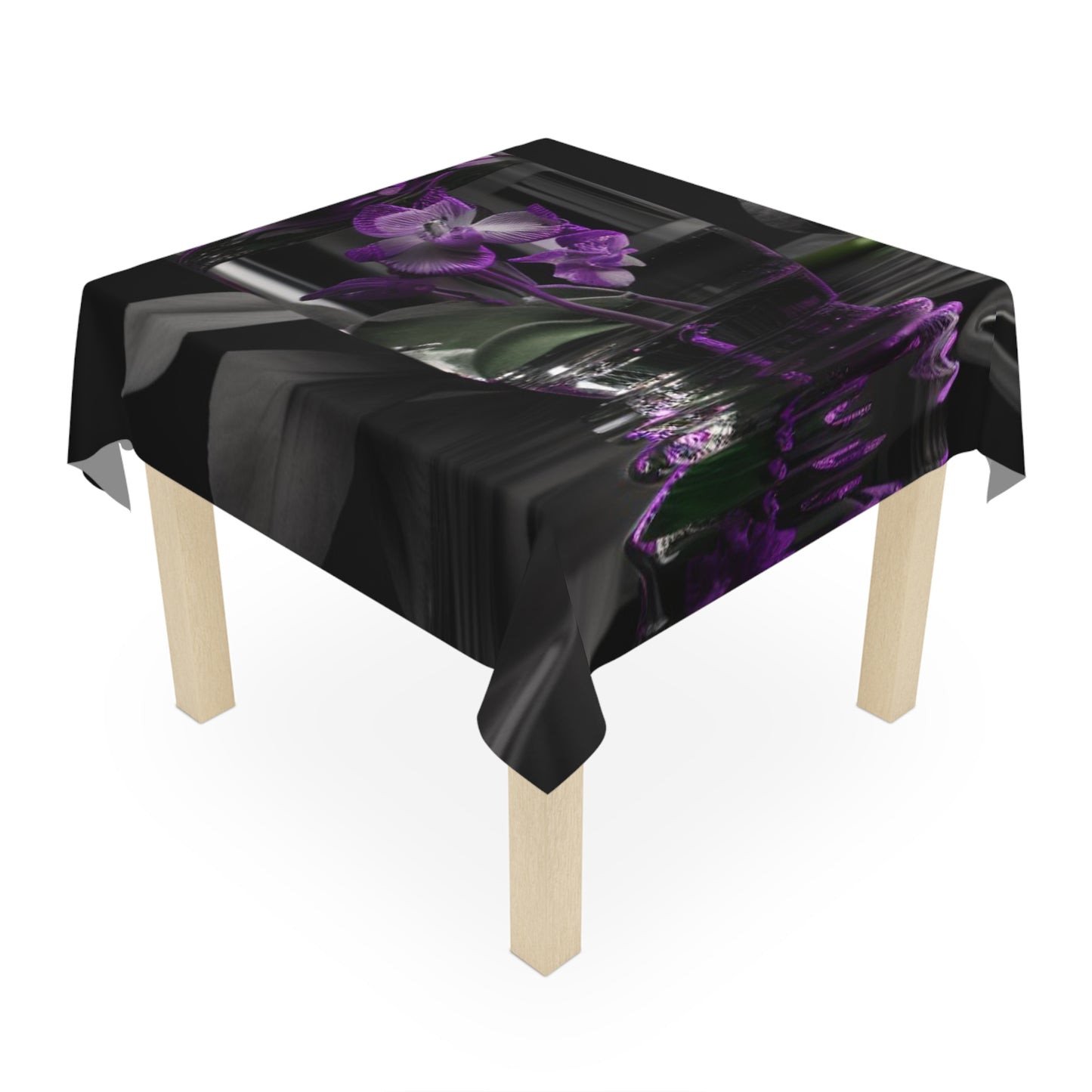 Tablecloth Purple Orchid Glass vase 1