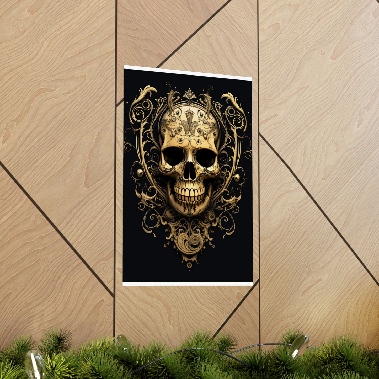 Premium Matte Vertical Posters Skull Treble Clef 3