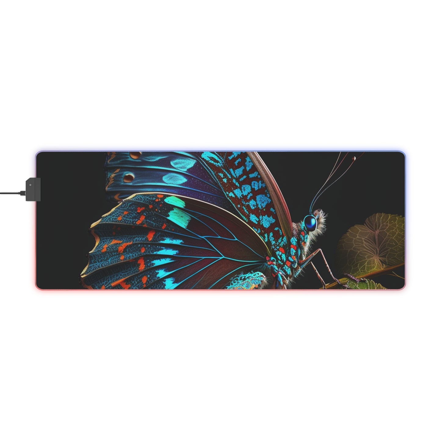 LED Gaming Mouse Pad Hue Neon Butterfly 2