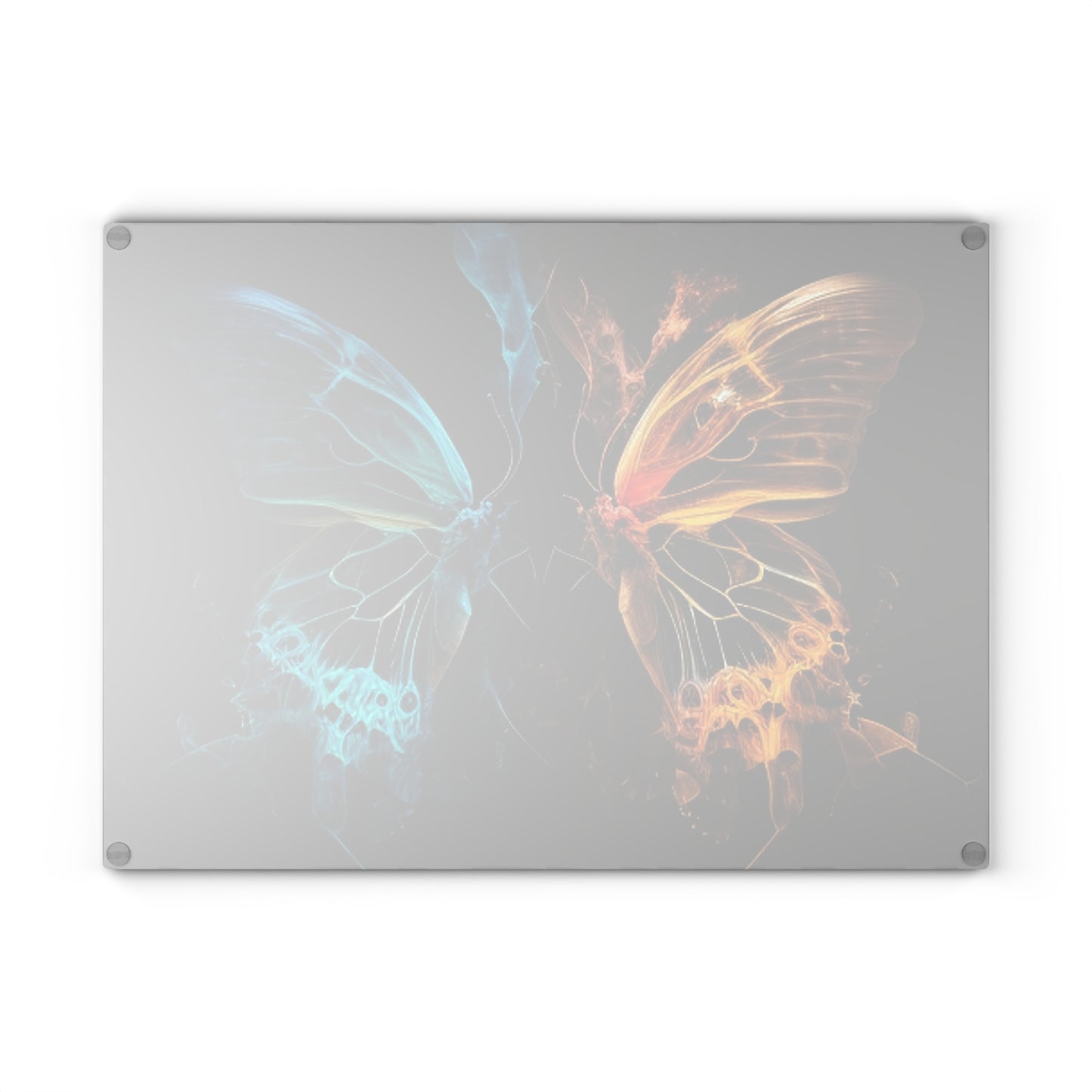 Glass Cutting Board Kiss Neon Butterfly 3