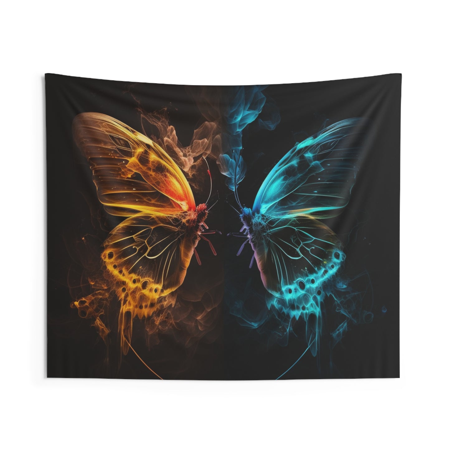Indoor Wall Tapestries Kiss Neon Butterfly 8