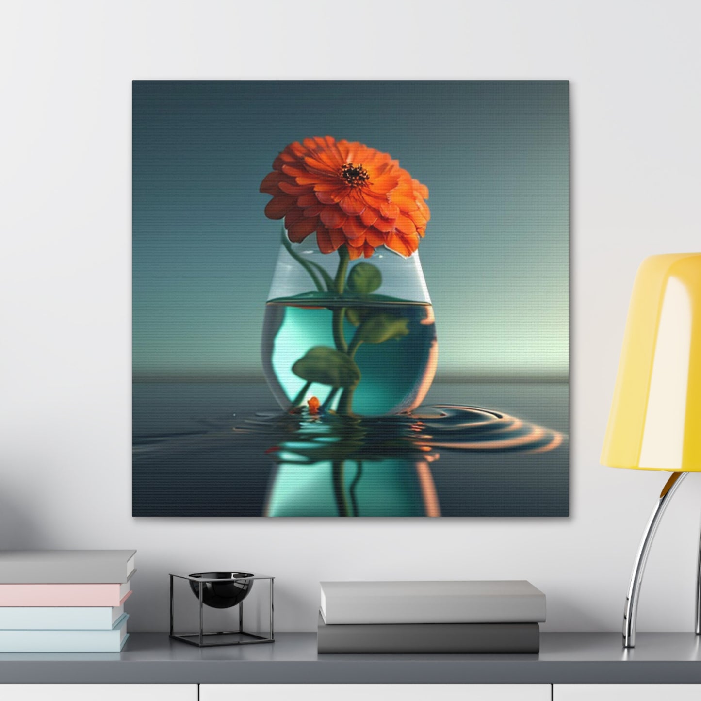 Canvas Gallery Wraps Orange Zinnia 1