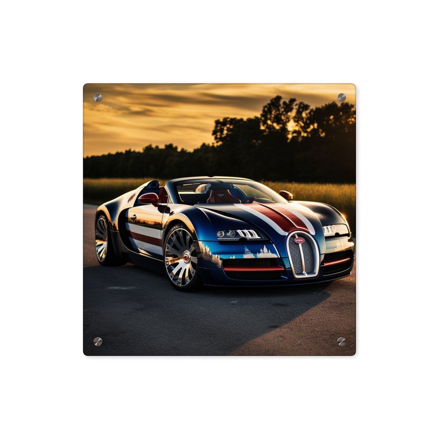 Acrylic Wall Art Panels Bugatti Flag American 3