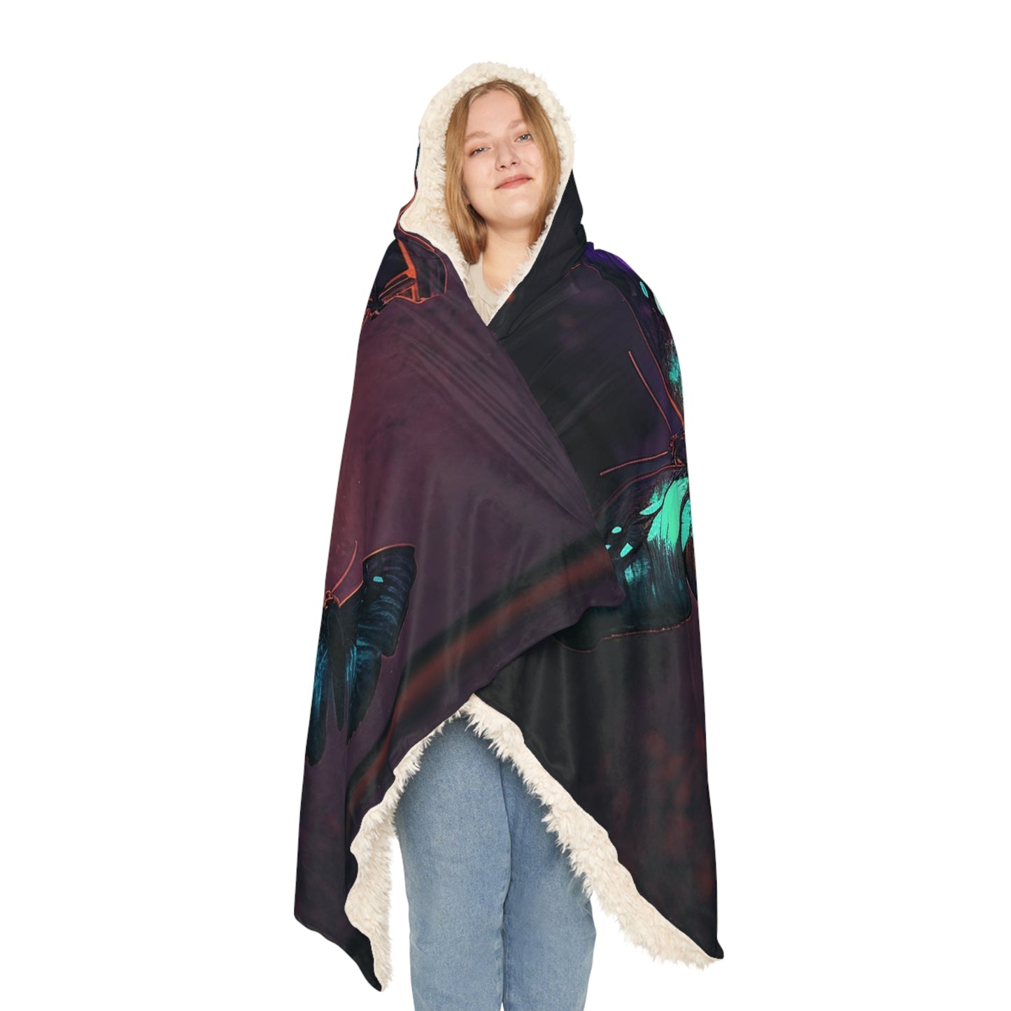 Snuggle Hooded Blanket Street Light Butterfly 4