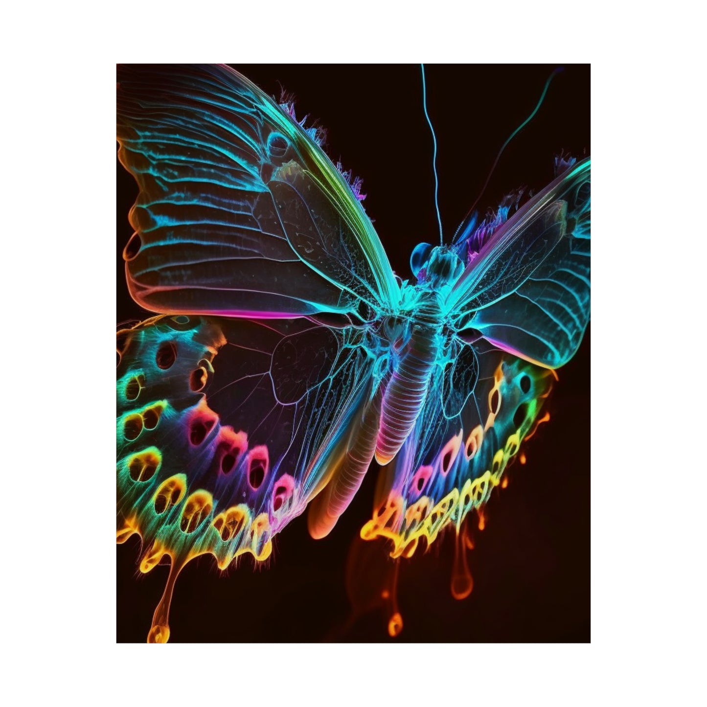 Premium Matte Vertical Posters Thermal Butterfly 2