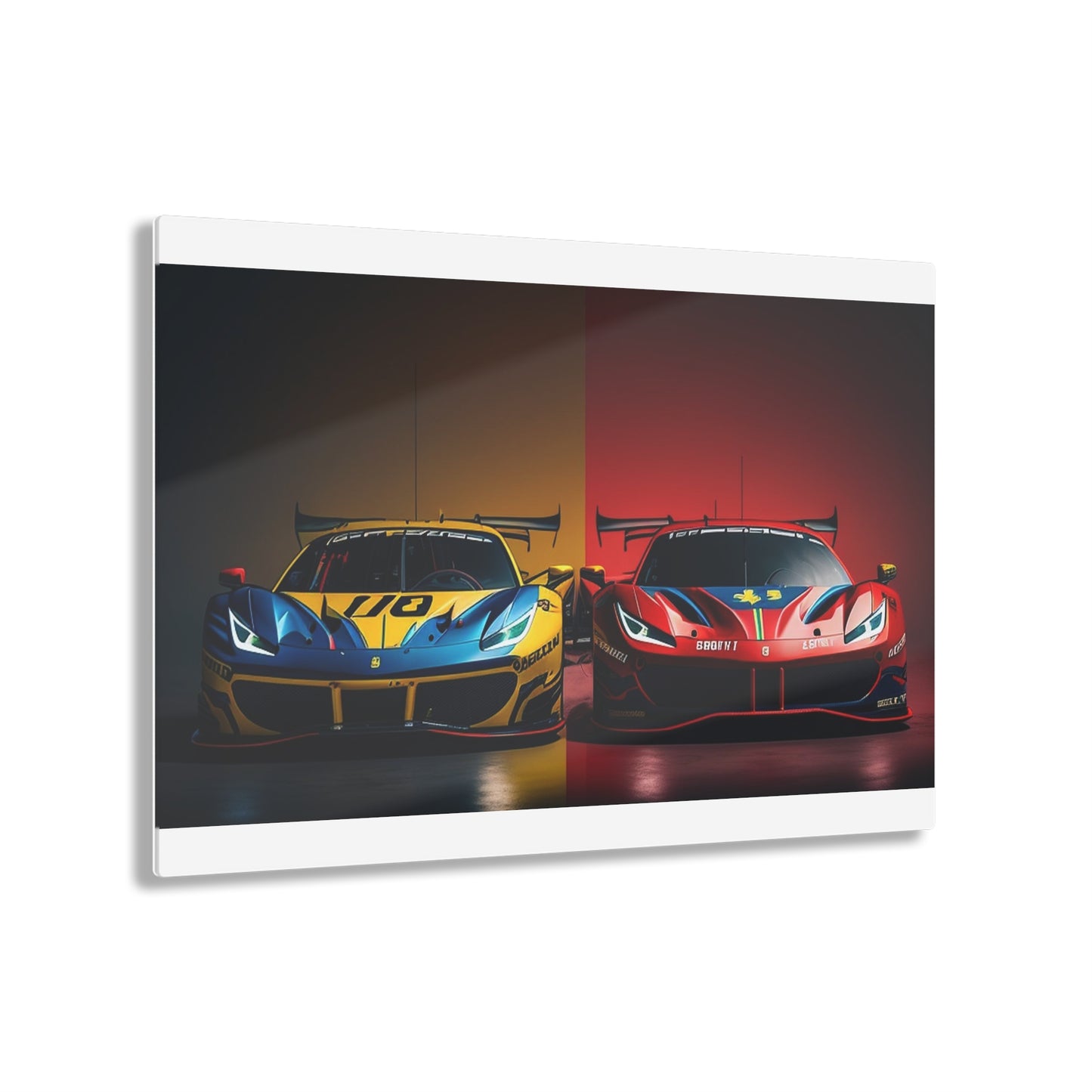 Acrylic Prints Ferrari Red Blue 3