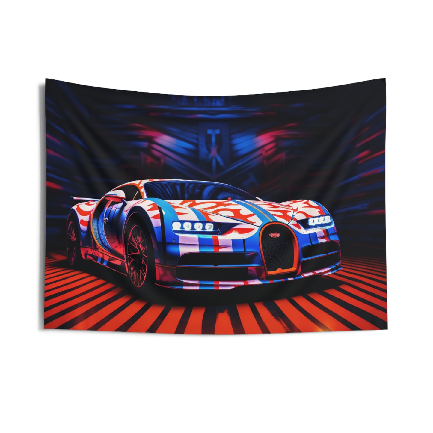 Indoor Wall Tapestries Macro Bugatti American Flag 1