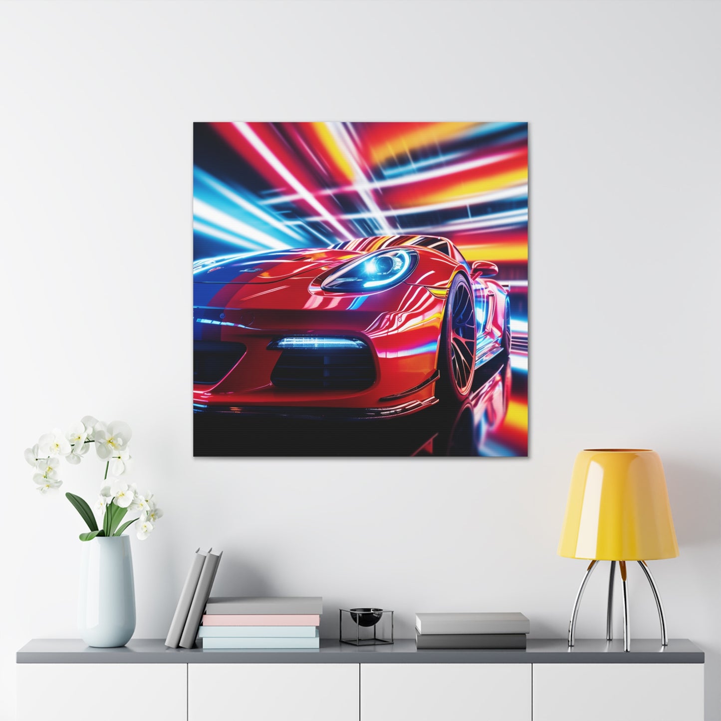 Canvas Gallery Wraps Macro Flag Ferrari 1