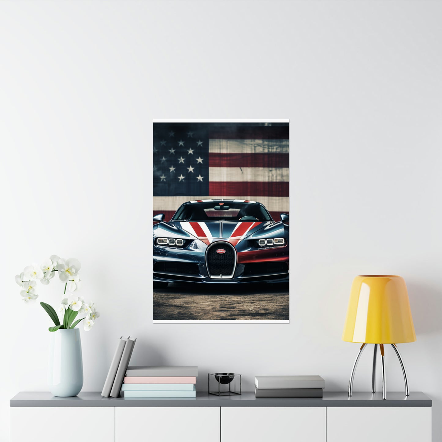 Premium Matte Vertical Posters Bugatti Flag 2