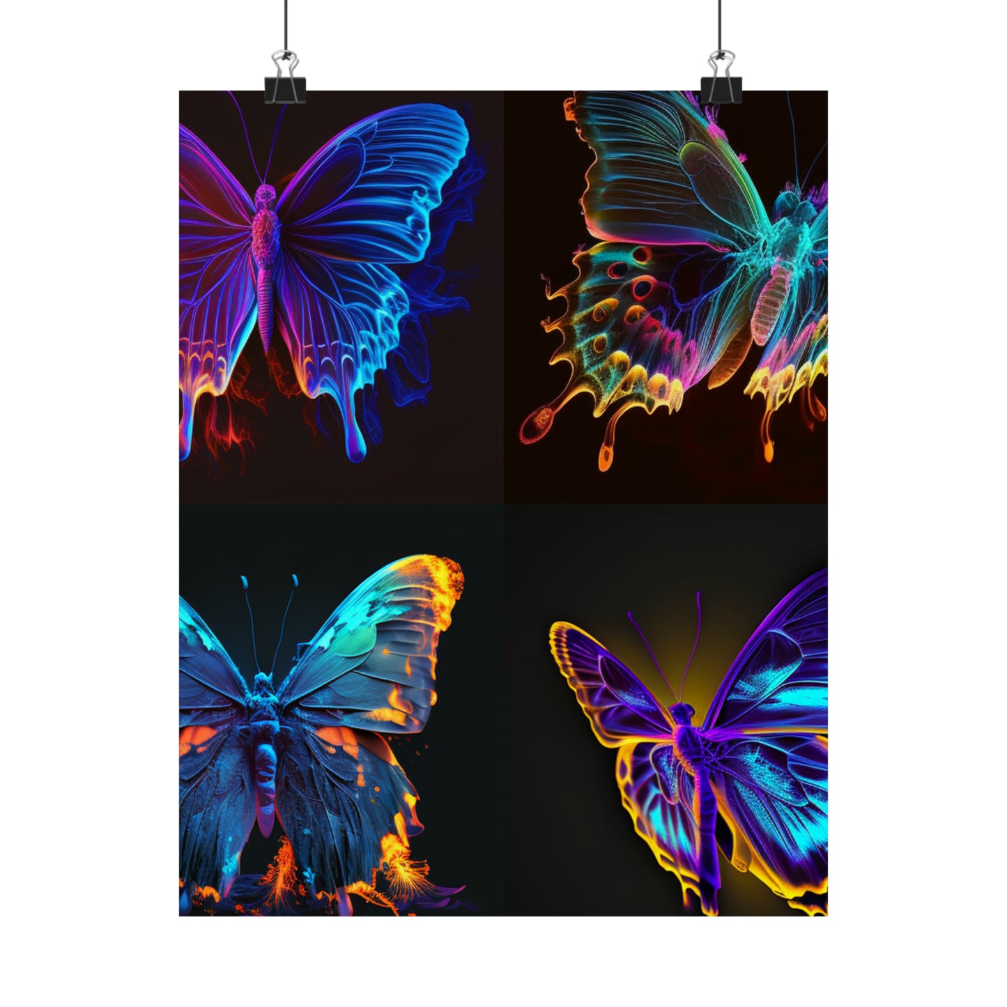 Premium Matte Vertical Posters Thermal Butterfly 5