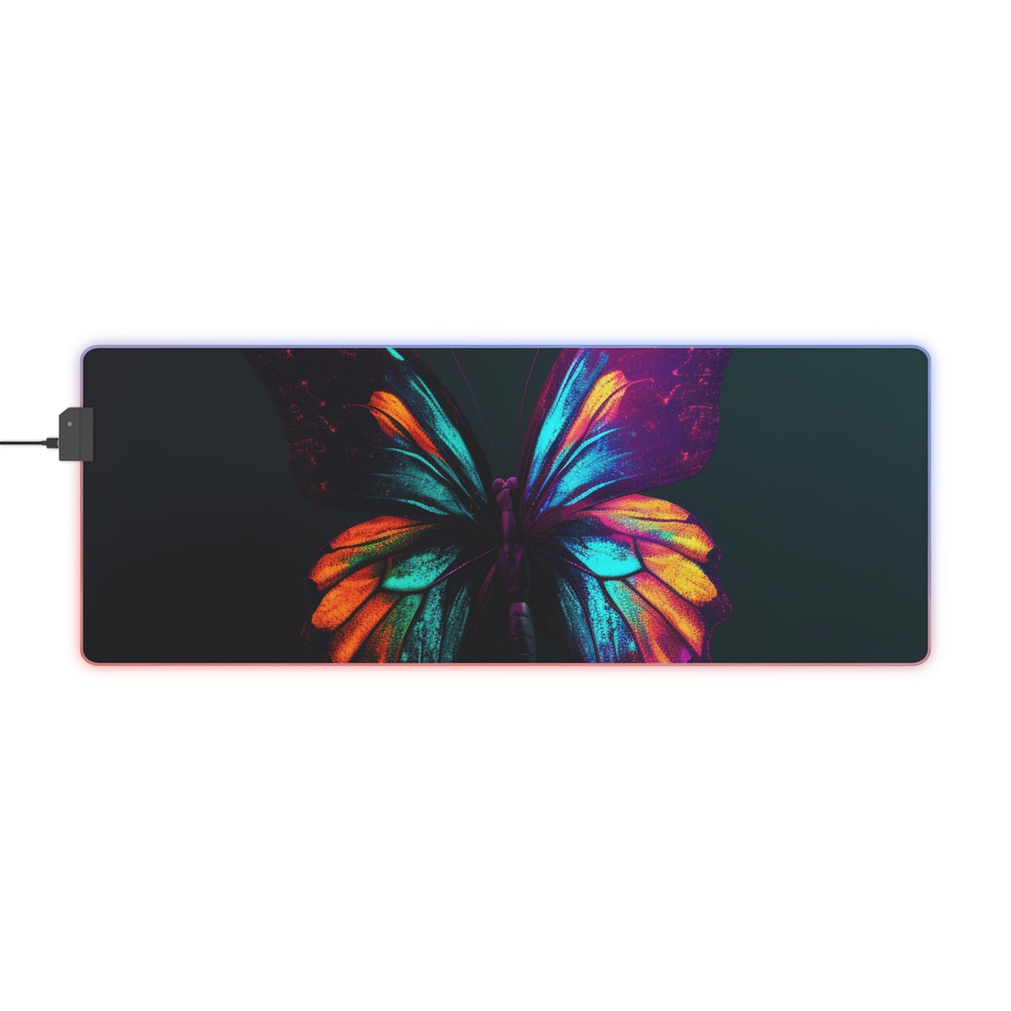 LED Gaming Mouse Pad Hyper Colorful Butterfly Macro 4