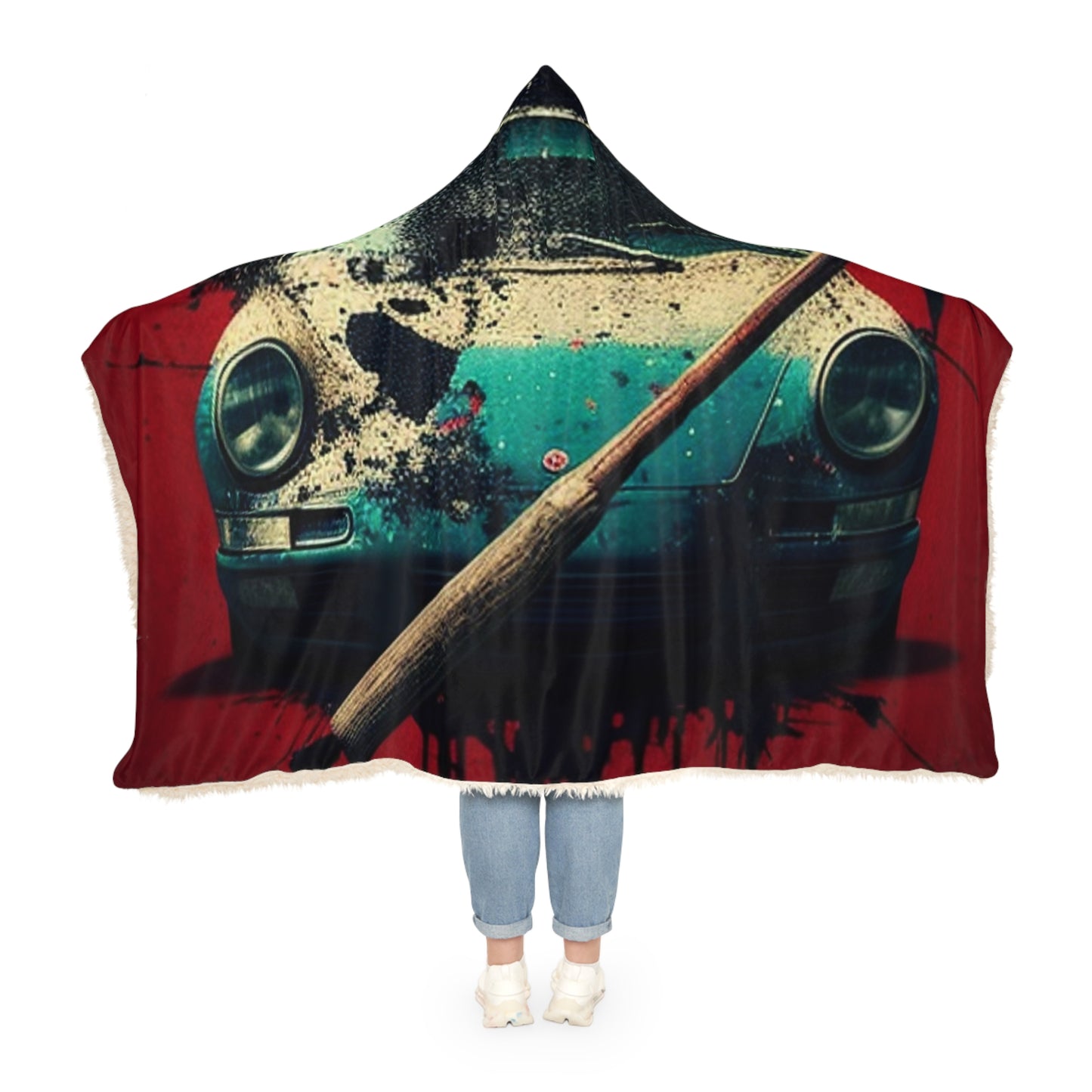 Snuggle Hooded Blanket Porsche Abstract 1