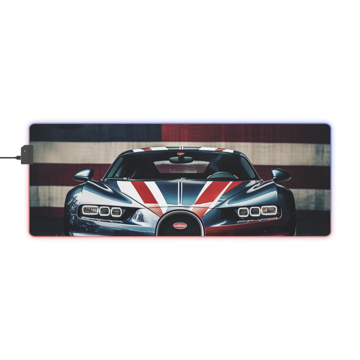 LED Gaming Mouse Pad Bugatti Flag 2