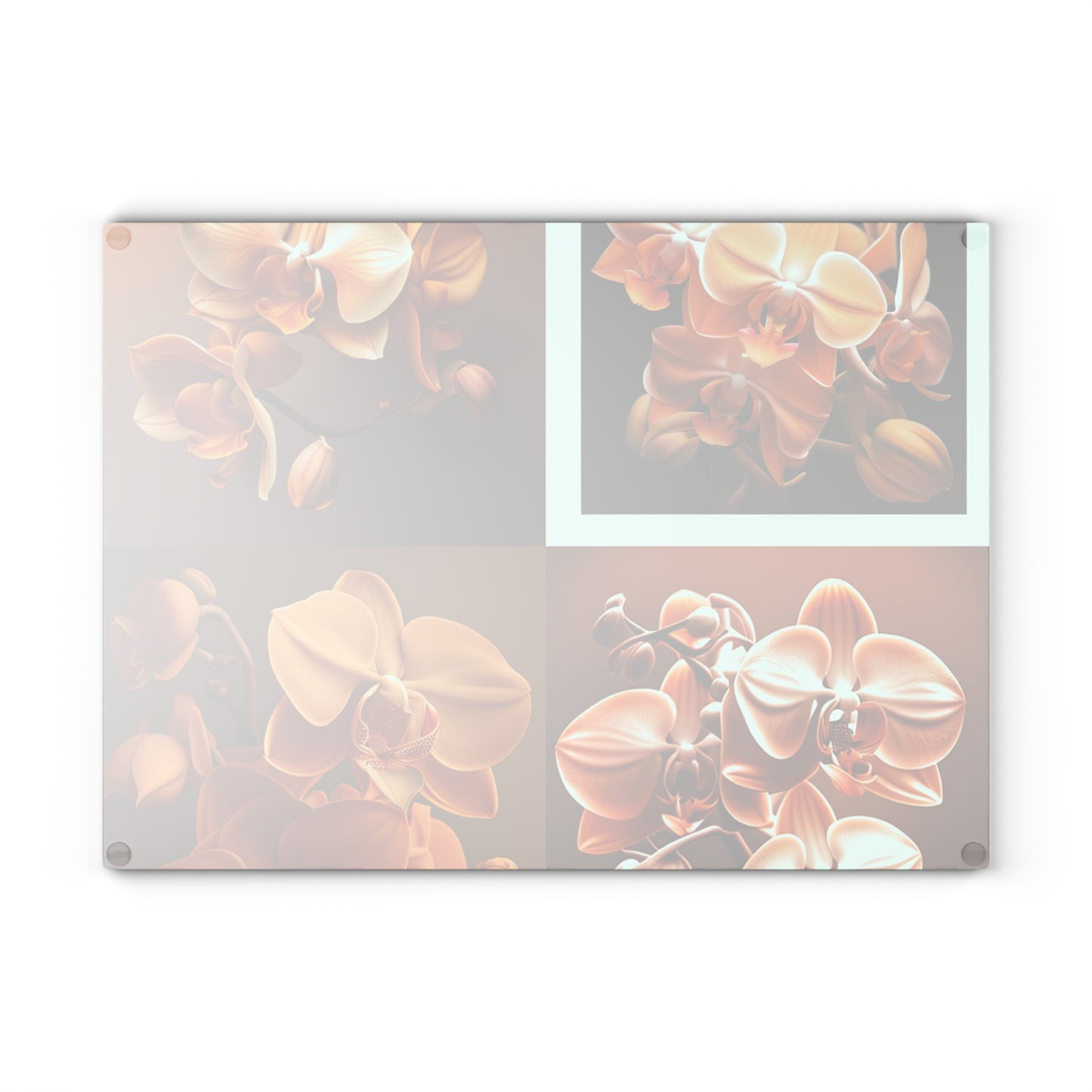 Glass Cutting Board orchid pedals 5