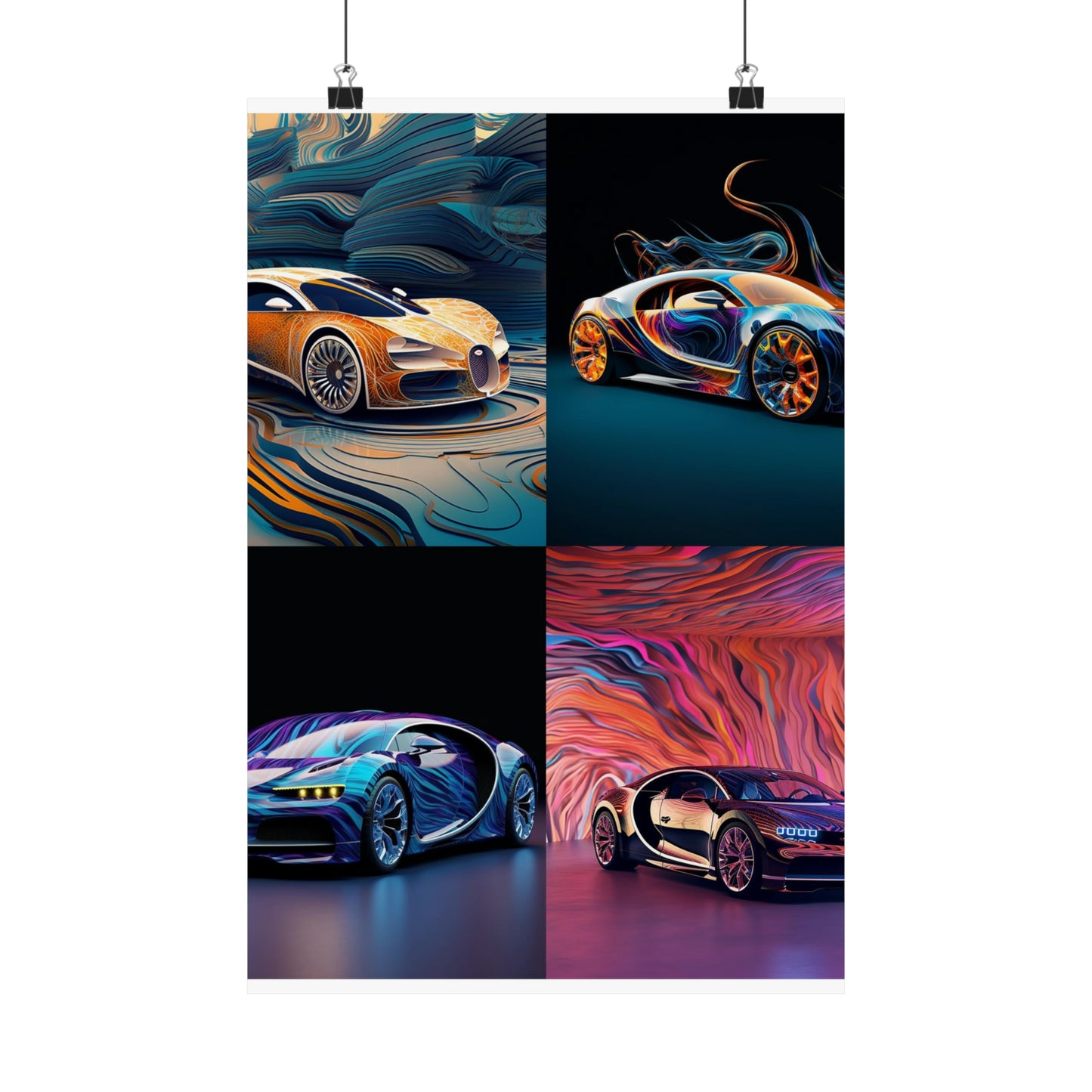 Premium Matte Vertical Posters Bugatti Abstract Flair 5