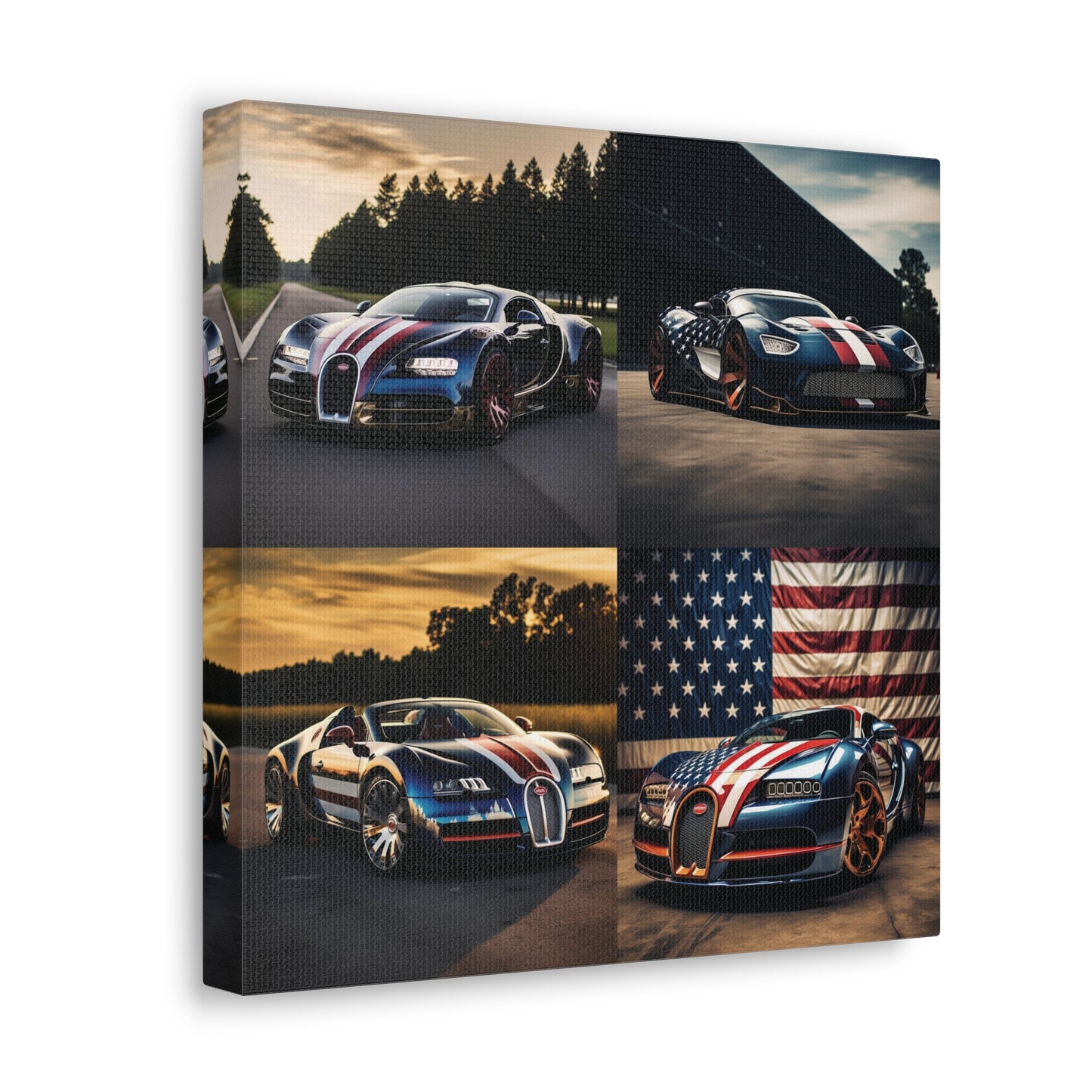 Canvas Gallery Wraps Bugatti Flag American 5