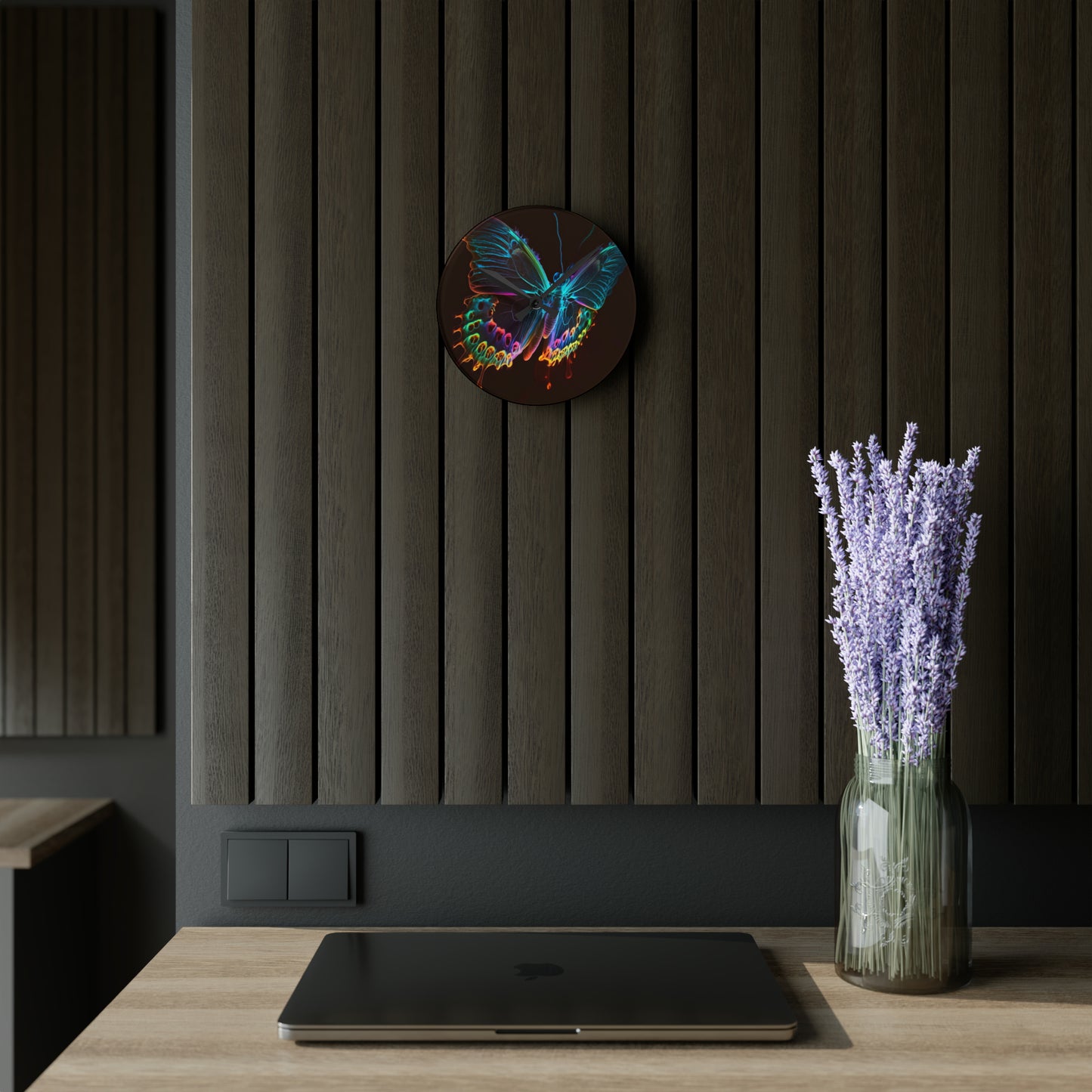 Acrylic Wall Clock Thermal Butterfly 2