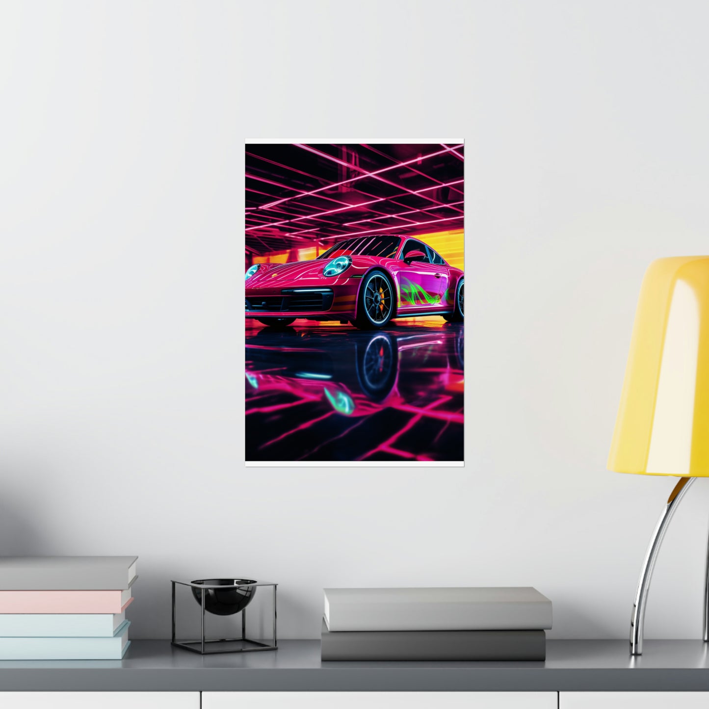 Premium Matte Vertical Posters Macro Porsche 3