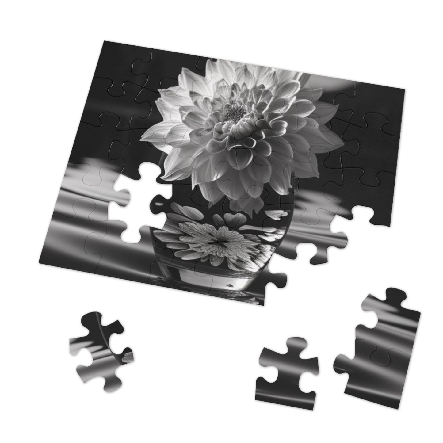 Jigsaw Puzzle (30, 110, 252, 500,1000-Piece) White Dahlia 4