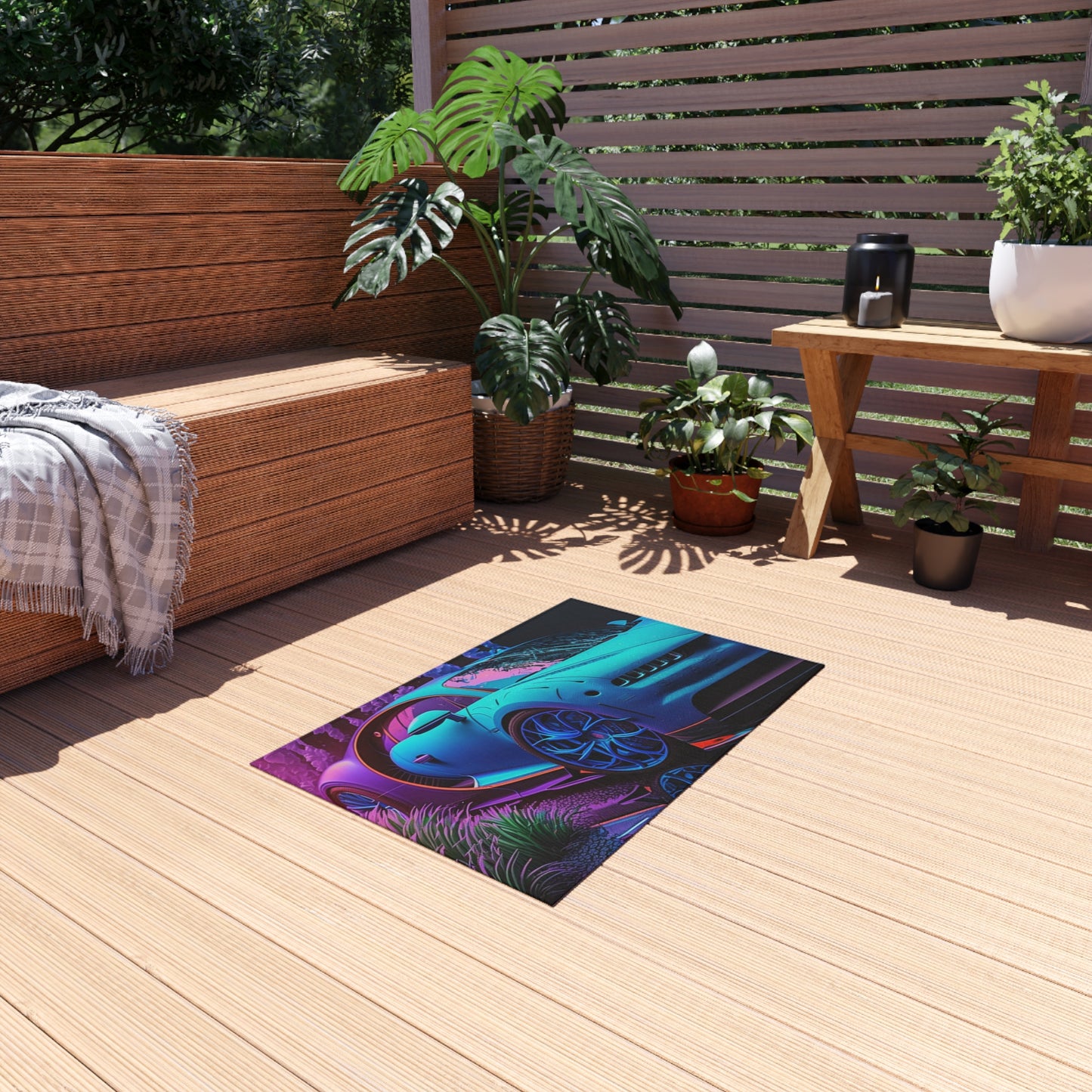 Outdoor Rug  Bugatti Neon Chiron 2