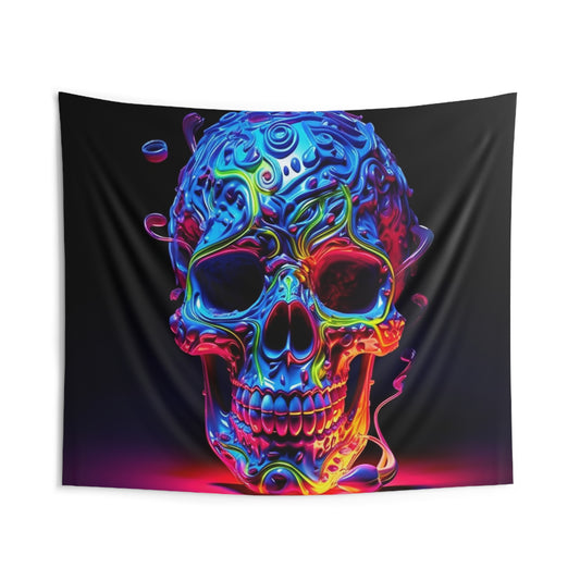 Indoor Wall Tapestries Macro Skull Color 3